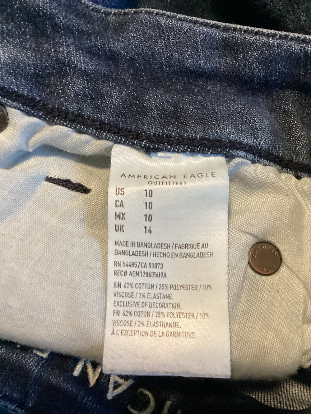 American Eagle Dark Blue hi rise Shorts - Picture 4 of 5